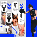 Massageador Pistola Elétrica Profissional Muscular Portátil Aparelho Fisioterapia Corporal, 6 Velocidades 4 Cabeças De Massagem - Micgeek